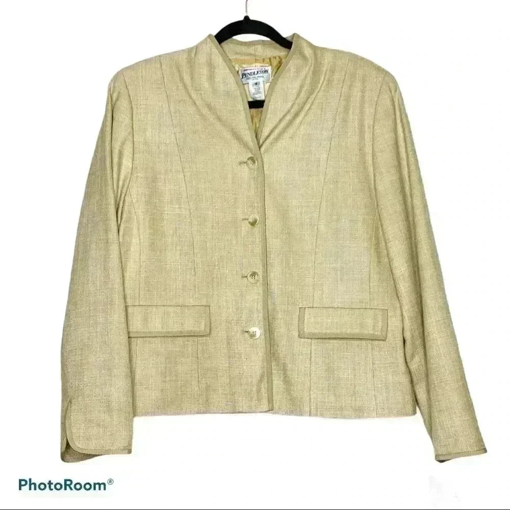 Pendleton Wool Camel Petite Blazer, BNWT